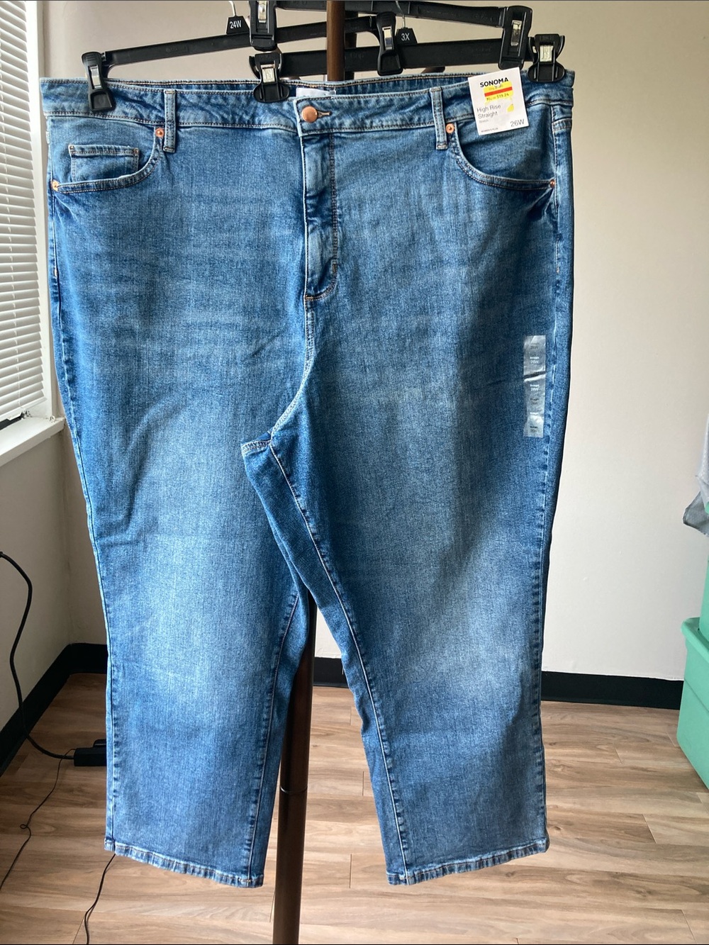 Sonoma high rise straight leg jean casual plus size jean 26W - Picture 11 of 17